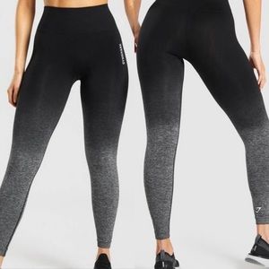 Gymshark Adapt Ombre Seamless Leggings | Black/Black Marl